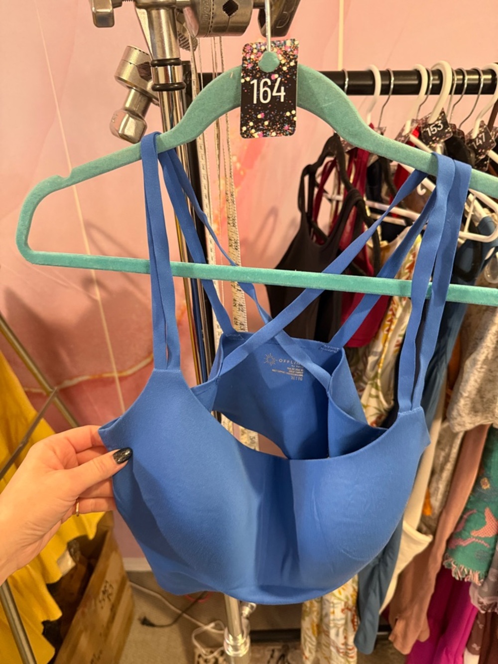 aerie Blue Double-Strap Seamless Bralette